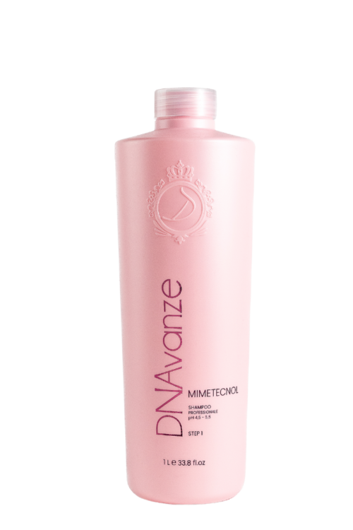 PLAUKŲ PRO - Su meile, Jūsų plaukams! DONATTI PROFESSIONALE Dnavanze Mimetecnol Shampoo švelnus, giliai valantis plaukų procedūrų šampūnas, 1L (1 žingsnis)