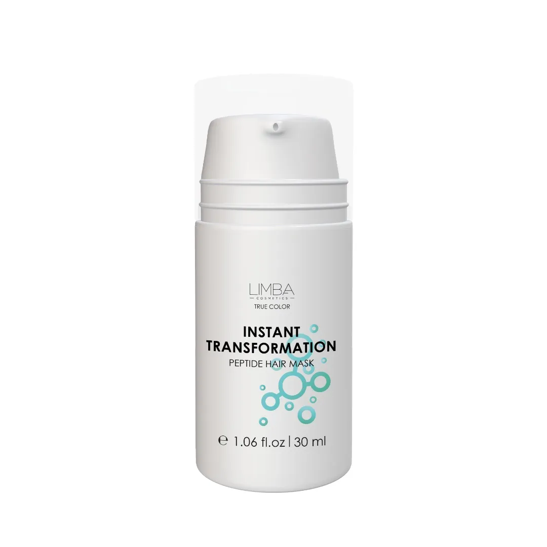 LIMBA COSMETICS Instant Transformation Peptide Express Hair Repair Mask peptidai plaukams, plaukus atstatanti kaukė, 30ml