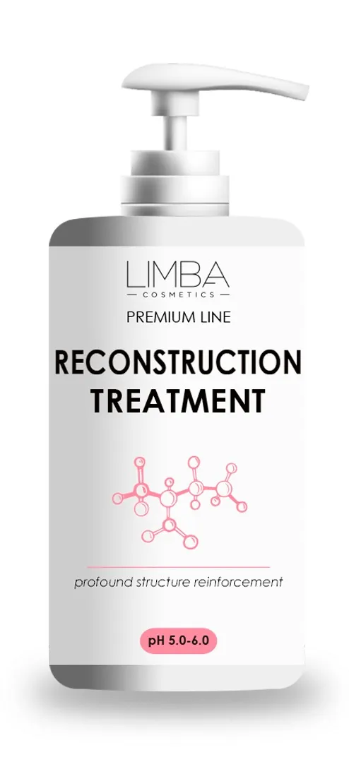 PLAUKŲ PRO - Su meile, Jūsų plaukams! LIMBA COSMETICS PREMIUM LINE RECONSTRUCTION TREATMENT aminorūgščių ir proteinų kompleksas plaukams, 750 ml