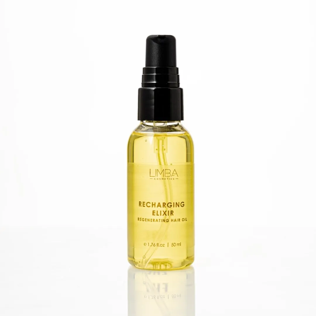 PLAUKŲ PRO - Su meile, Jūsų plaukams! LIMBA COSMETICS Recharging Elixir argano aliejukas plaukams, 50 ml