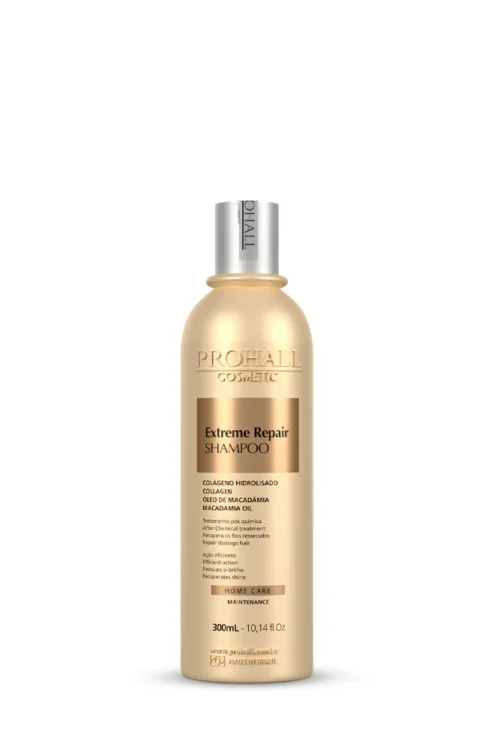 PLAUKŲ PRO - Su meile, Jūsų plaukams! PROHALL PROFESSIONAL Macadamia Extreme Repair šampūnas su makadamijos aliejumi, 300ml