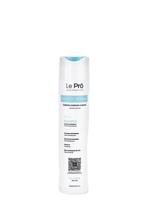 PLAUKŲ PRO - Su meile, Jūsų plaukams! Le Prö Hydrate Repair drėkinamasis atkuriamasis šampūnas visų tipų plaukams, 300ml