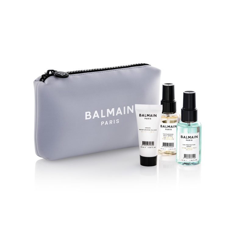 PLAUKŲ PRO - Su meile, Jūsų plaukams! BALMAIN HAIR Riboto leidimo kolekcijos kelioninis kosmetikos dėklas, Levandų / Cosmetic Bag Lavender Travel